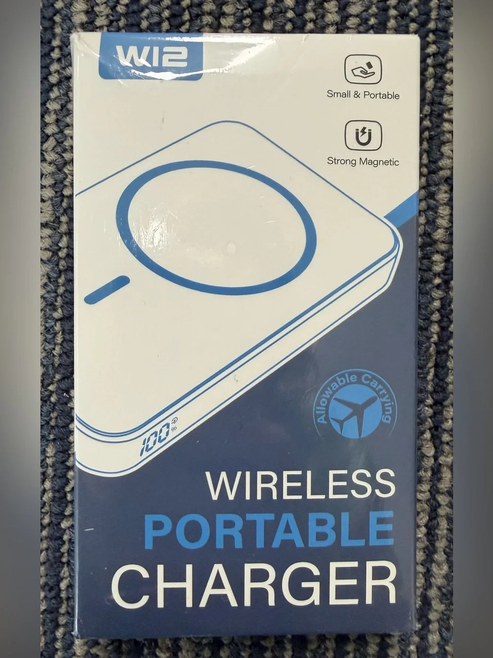 Wireless Portable Charger - White and Blue